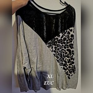 Leopard and grey top